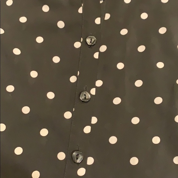 Spense B&W Polka Dot Blouse • Sz S - Picture 9 of 11